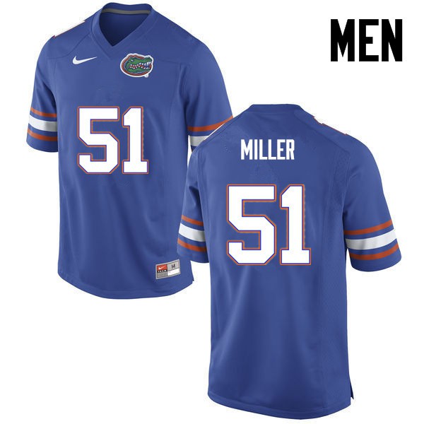 Florida Gators Men #51 Ventrell Miller College Football Blue